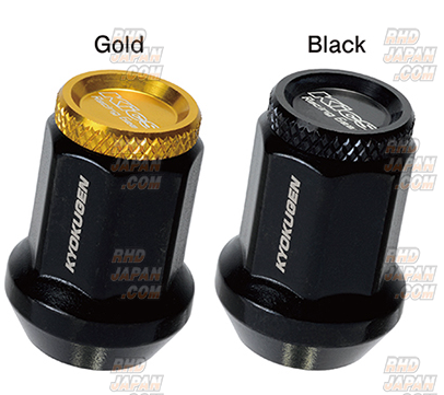 Kyo-Ei Kyokugen Lug Nut With Aluminum Cap M12xP1.25 20P - Black